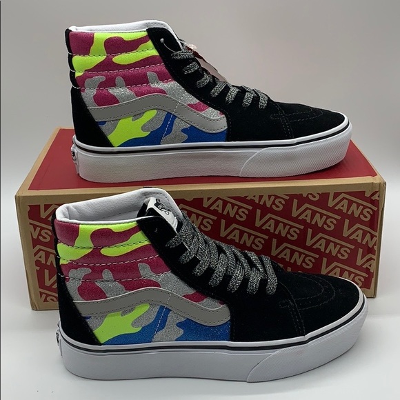 VANS Sk-8-HI PLATFORM 2 After Dark CAMO/Trwht men’ - Picture 13 of 16
